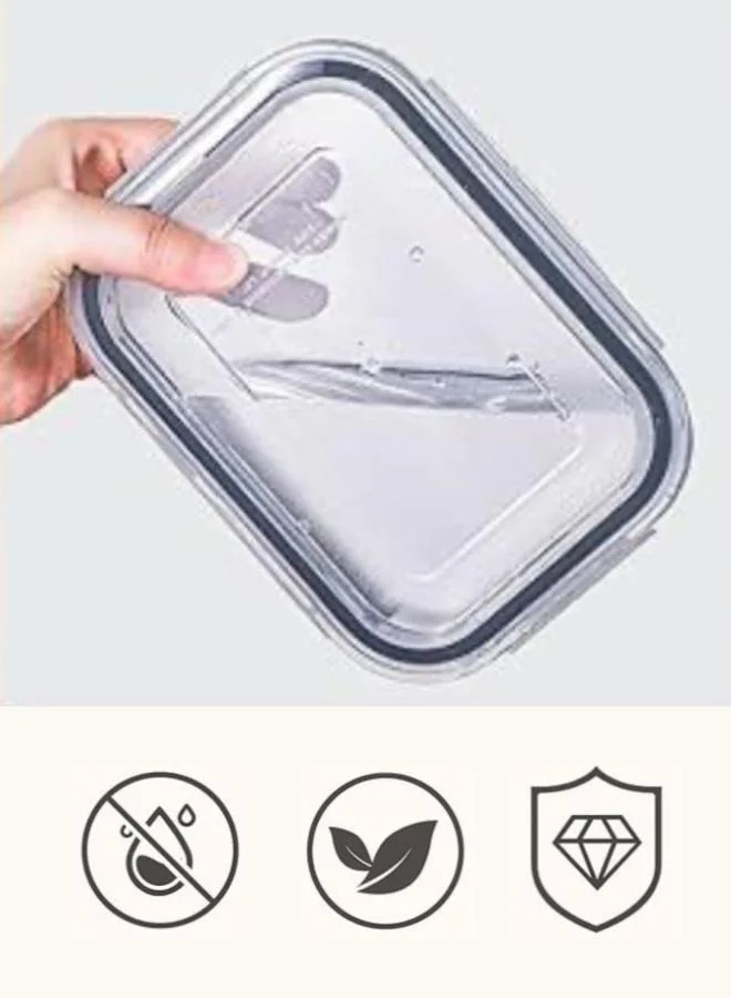 Casa Quesera  8-Pack Glass Food Storage Containers with Airtight Grey Lids – Leak-Proof, Stackable Meal Prep Boxes for Oven, Microwave & Freezer  | Best Price UAE